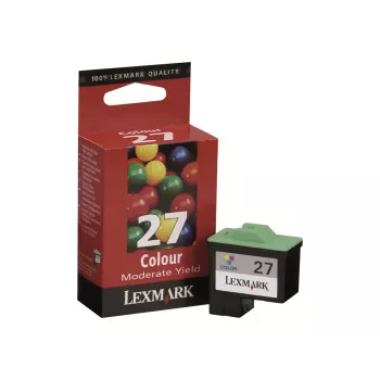 Lexmark č. 27 trikolórová atramentová kazeta (azúrová, purpurová, žltá) – štandardný výnos