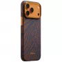 PITAKA Edge Case Breath of Veins pre iPhone 17 Pro Max, aramidové vlákno, horiaca oranžová, kompatibilné s MagSafe