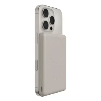 Magnetická powerbanka Belkin BoostCharge Slim BPD020HQSA 5000 mAh, 7,5 W, Sand