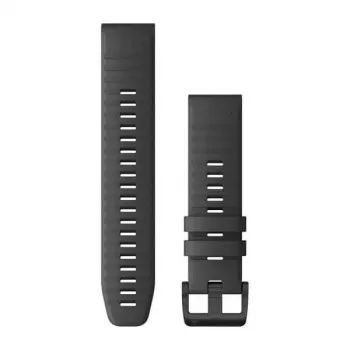 HAMA Garmin silikónový Quick Fit 22mm náramok na hodinky pre Fenix 5/6 - bridlicová sivá s čiernou sponou 010-12863-22