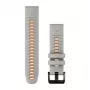 Silikónový remienok na hodinky Garmin QuickFit 22 mm, Mist Grey/Orange (010-13280-02)
