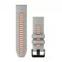Silikónový remienok na hodinky Garmin QuickFit 26 mm, Mist Grey/Orange (010-13281-02)