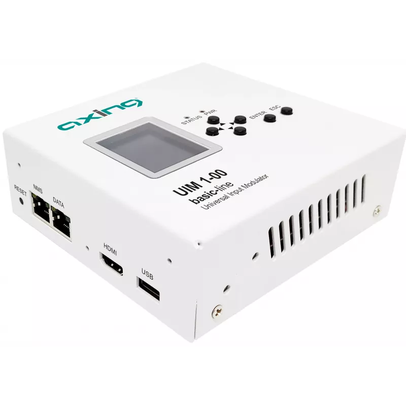 AXING UIM 1-00 univerzálny vstupný modulátor HDMI CVBS YPbPr na RF DVB-T/C