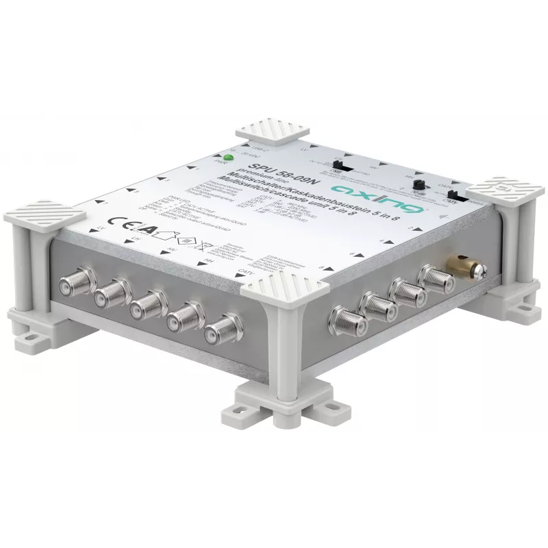 Aktívny multiswitch AXING SPU 58-09N 5-in-8, so spätným kanálom