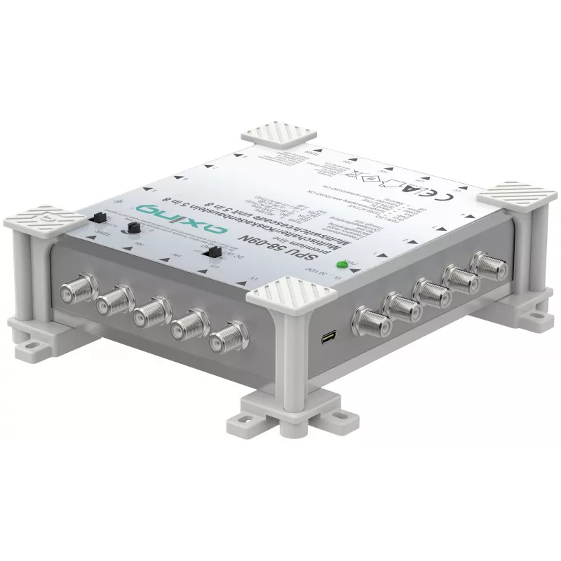 Aktívny multiswitch AXING SPU 58-09N 5-in-8, so spätným kanálom