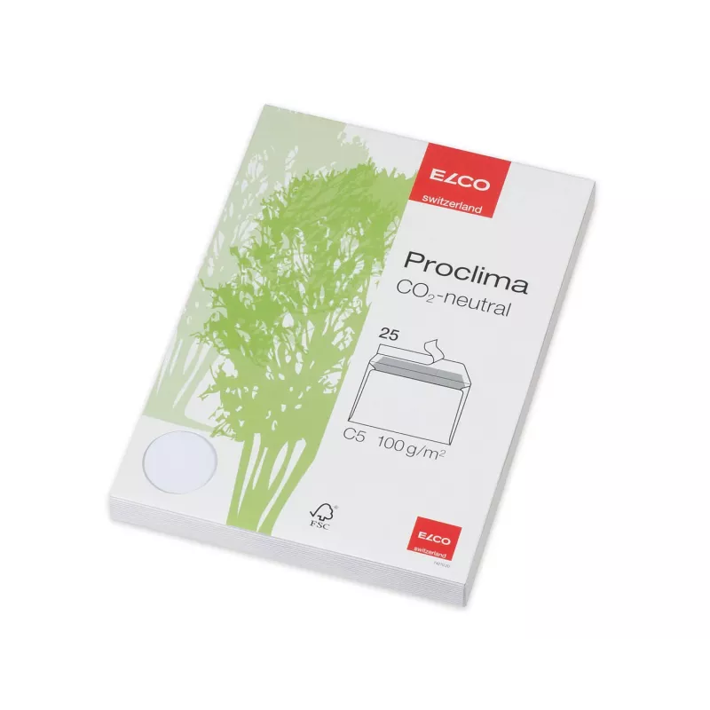 ELCO Proclima obálka C5 (162 x 229 mm), bez okienka, samolepiaca, 100 g/m², 25 kusov (74270.20)