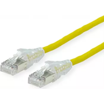 Dätwyler Cat.6A U/UTP patch kábel, žltý, 0,5 m, AMP v2, LS0H