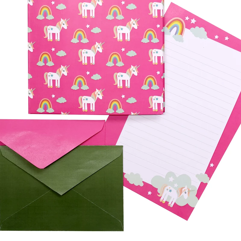 Listový papier s obálkami Artoz Papier 334001-03, Unicorn pink (cca DIN A5), 80 g/m², 1 balenie