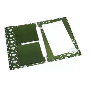Artoz Papier listový papier s obálkami motív pes olivovozelená cca DIN A5 80 g/m² 1 balenie