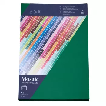 Artoz Papier Mosaic obálky DIN C5 bez okienka jedľovo zelená na vlhko lepené 20 kusov