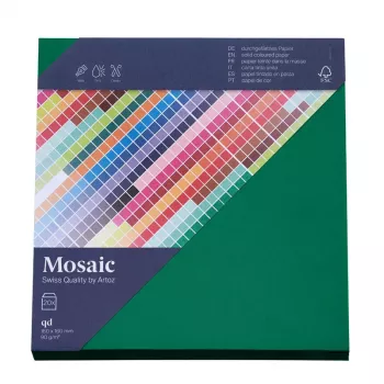 Artoz Papier Mosaic štvorcové obálky jedľovo zelená lepené bez okienka 20 ks (9445420-348)
