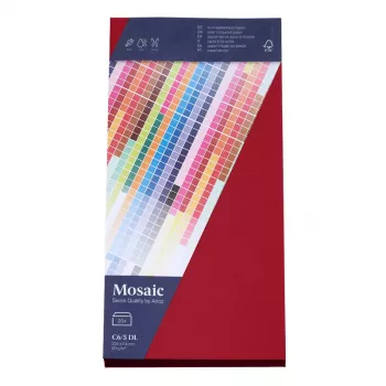 Artoz Papier Mosaic obálky DIN dlhé bez okienka červená 20 kusov