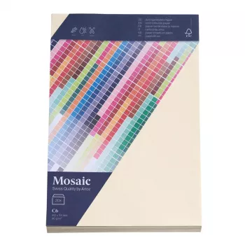 Artoz Papier Mosaic obálky DIN C6 bez okienka slonovina na vlhko lepené 20 kusov