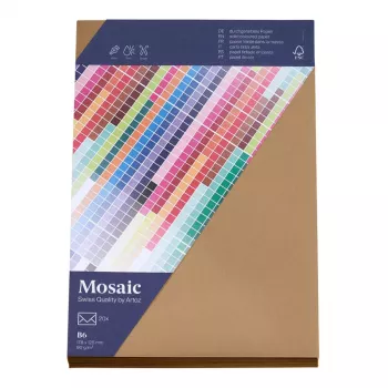 Artoz Papier Mosaic obálky DIN B6 bez okienka prírodná lepiaca na vlhko 20 ks