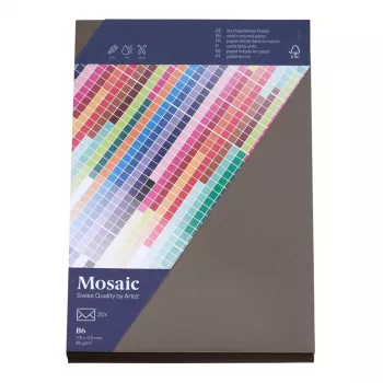 Artoz Papier Mosaic obálky DIN B6 bez okienka grafitová gumovaná balenie 20 ks