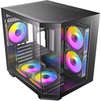 Antec CX M2 ARGB B Micro-ATX Tower skriňa, čierna, temperované sklo, 5x120mm ARGB ventilátorov