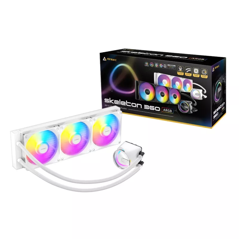 Antec Skeleton RGB 360mm All-in-One kvapalinový chladič biely