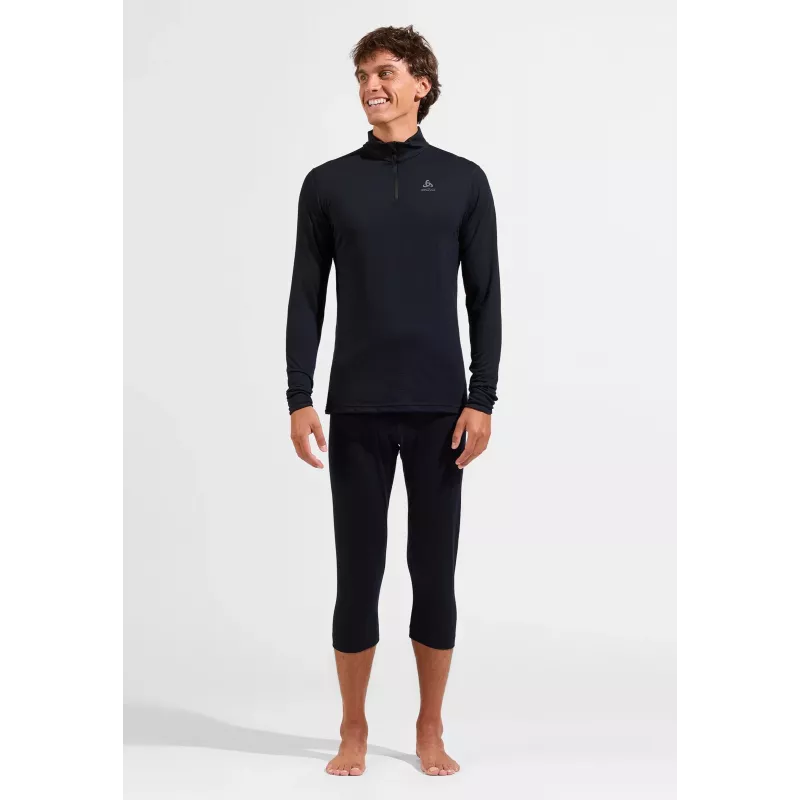 Odlo Merino 200 BL Top Turtle Neck LS Half Zip - Black, veľkosť L