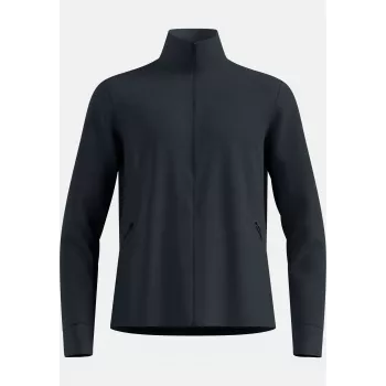 Odlo mikina Grid Fleece Mid Layer Full Zip - Black Melange, veľkosť L