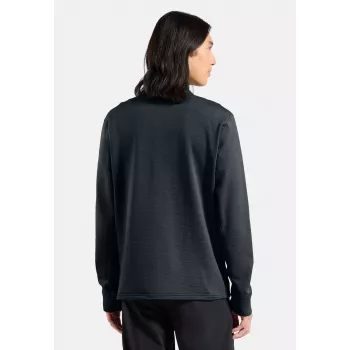 Odlo mikina Grid Fleece Mid Layer Full Zip - Black Melange, veľkosť L