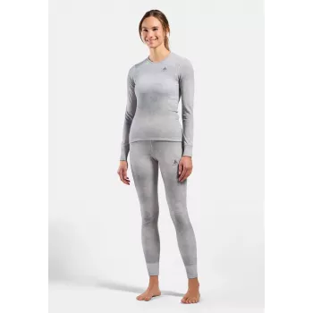 Odlo Active Warm X Pow BL Bottom dlhé spodné nohavice spodná vrstva - Silver Grey, veľkosť S