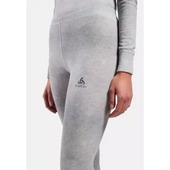 Odlo Active Warm X Pow BL Bottom dlhé spodné nohavice spodná vrstva - Silver Grey, veľkosť S