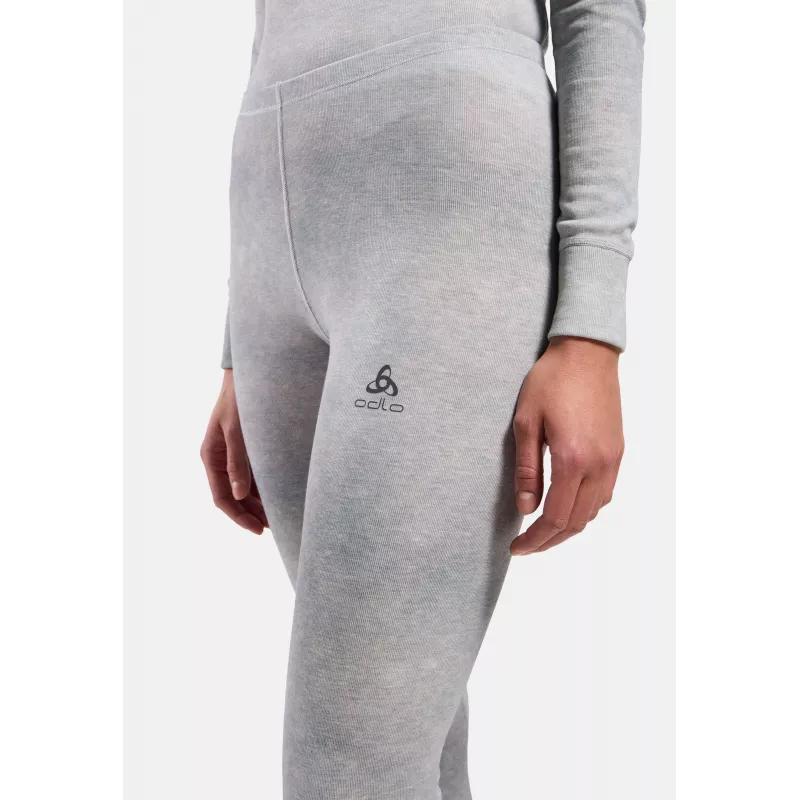 Odlo Active Warm X Pow BL Bottom dlhé spodné nohavice spodná vrstva - Silver Grey, veľkosť S