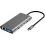 VALUE USB-C dokovacia stanica 10-in-1 4K60 2xHDMI 1xDP/VGA/GbE USB-C 2x PD - digitálna/dátová