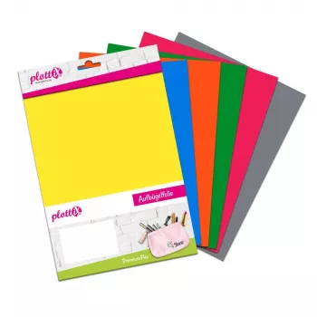 Plottix PremiumFlex termotransferová vinylová fólia 6 listov miešané farby flexová fólia 20,0 cm x 30,0 cm