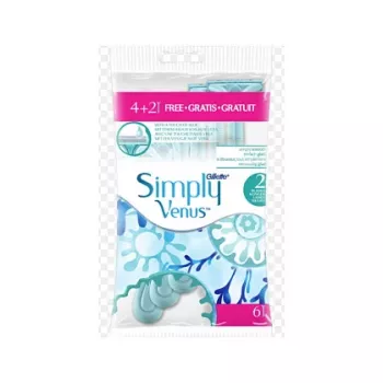 Gillette Simply Venus 2 Einwegrasierer - Blau - 6er Pack