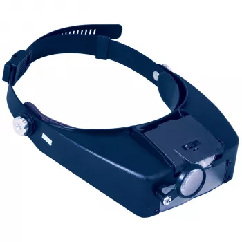 Discovery Crafts DHD 20 čelenková lupa so 6 vymeniteľnými šošovkami, LED osvetlenie, čierna/sivá