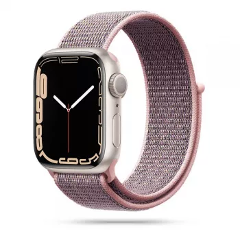 TECH-PROTECT Nylon Apple Watch 4 / 5 / 6 / 7 / 8 / SE (38 / 40 / 41 mm) Pink Sand Sport Loop remienok