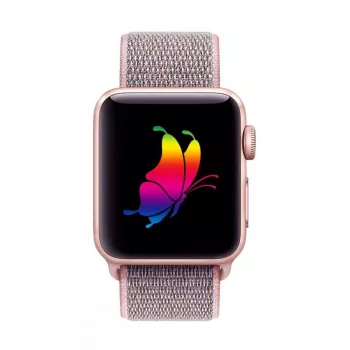 TECH-PROTECT Nylon Apple Watch 4 / 5 / 6 / 7 / 8 / SE (38 / 40 / 41 mm) Pink Sand Sport Loop remienok