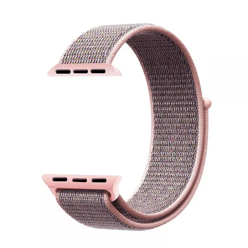 TECH-PROTECT Nylon Apple Watch 4 / 5 / 6 / 7 / 8 / SE (38 / 40 / 41 mm) Pink Sand Sport Loop remienok