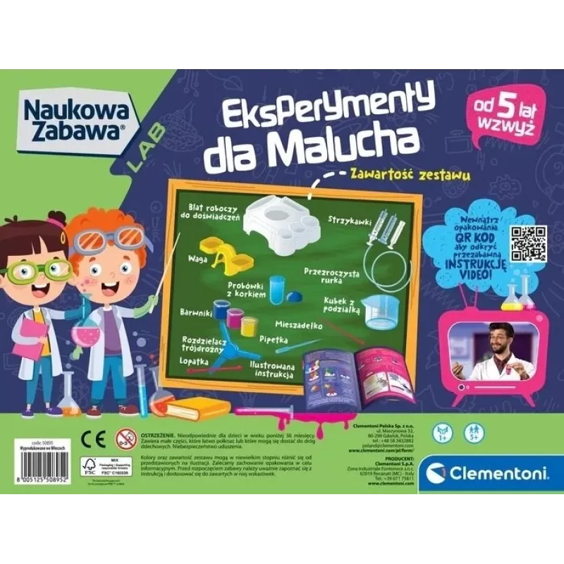 Clementoni Science & Play – experimenty pre najmenších, vzdelávacia hračka 50895