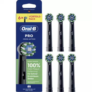 Oral-B Pro CrossAction náhradné hlavice kefky čierne balenie 6 ks (015424)