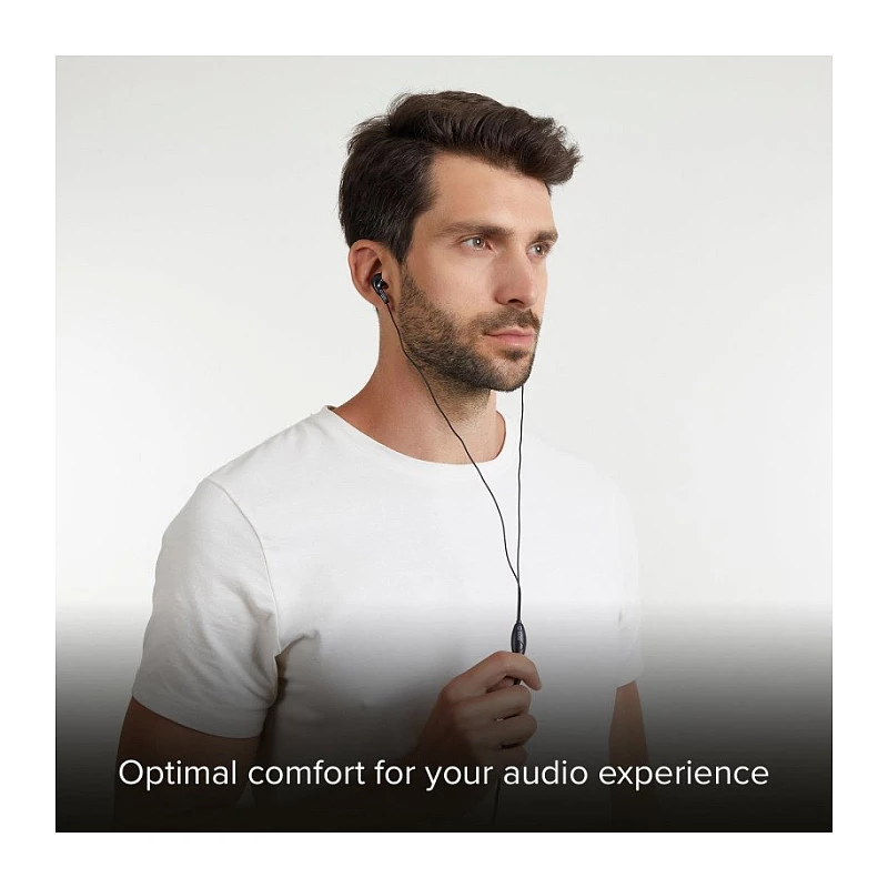 SBS TEINEARKL in-ear headset s mikrofónom - čierny - káblový - 1,2 m kábel - 3,5 mm jack - telefonovanie a hudba