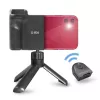 SBS Wireless Reflex Set BT smartfón vloggingová súprava s mini statívom, Bluetooth diaľkovou spúšťou a LED prstencovým svetlom, čierna