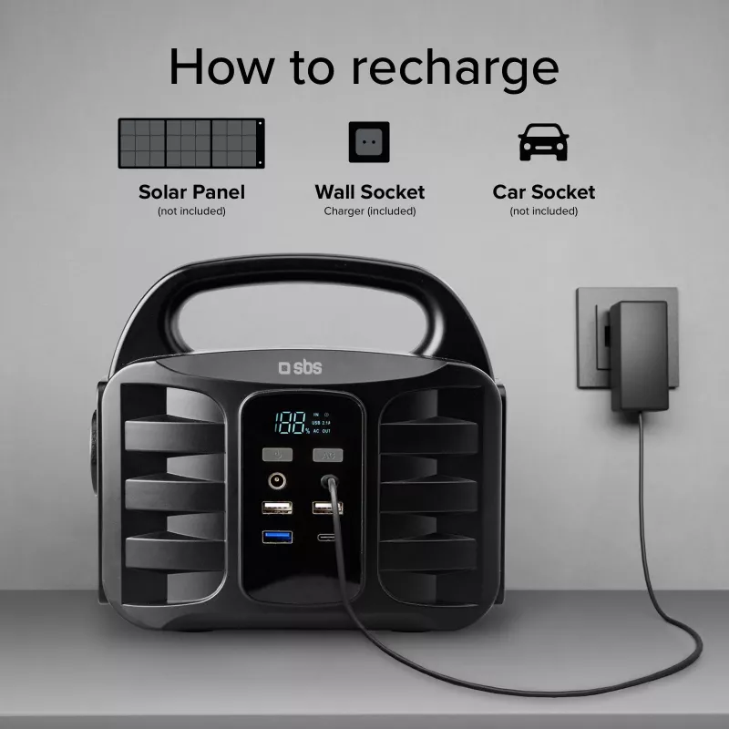 SBS prenosná nabíjacia stanica 150W Fast Charge čierna (TEPOWST150W)
