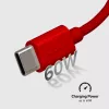 SBS TECABLETISSUETCCR USB-C na USB-C kábel 1,5 m 60 W pletený červený