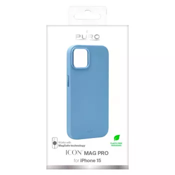 Puro ICON Mag Pro kryt pre Apple iPhone 15 6,1 palca MagSafe svetlomodrý PUIPC1561ICONMPLBL