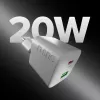 STEP BY STEP SBS 20W 1C + 1A biela USB-C nabíjačka s káblom USB-C na USB-C 1,5 m