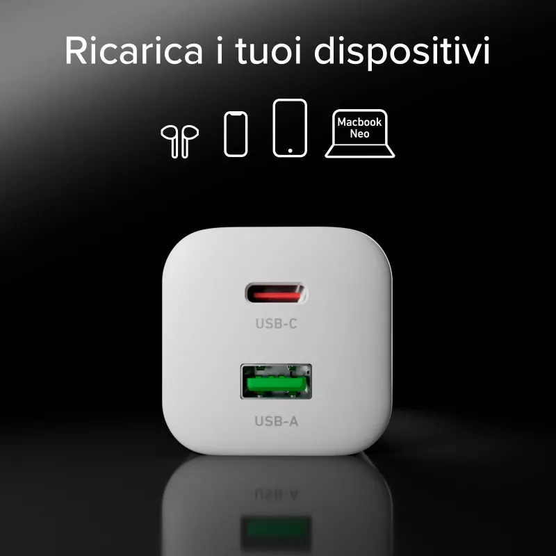 STEP BY STEP SBS 20W 1C + 1A biela USB-C nabíjačka s káblom USB-C na USB-C 1,5 m