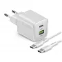 STEP BY STEP SBS 30W 1C + 1A biela USB-C nabíjačka s káblom 1,5 m