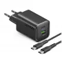 STEP BY STEP SBS 65W USB-C nabíjačka s 1x USB-C a 1x USB-A, čierna, kábel USB-C 1,5 m