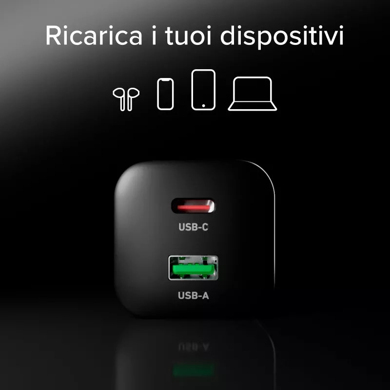 STEP BY STEP SBS 65W USB-C nabíjačka s 1x USB-C a 1x USB-A, čierna, kábel USB-C 1,5 m