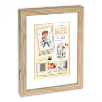 ZEP London Box Natural fotorám MRN82 drevený rám vnútorný rozmer 14x21,5 cm