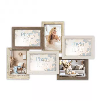 ZEP Trani 6Q SH566 MDF viacfotografický galerijný rám pre 6 fotografií 10x15cm čierna