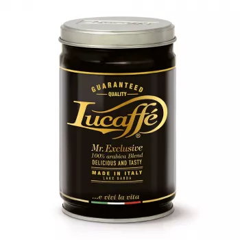 Lucaffe Mr. Exclusive 100% Arabica mletá káva 250g plechová dóza
