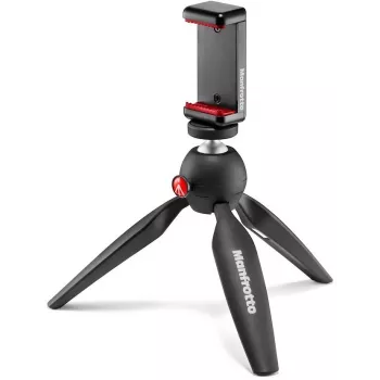 Manfrotto PIXI Smart mini statív s držiakom na smartfón – čierna